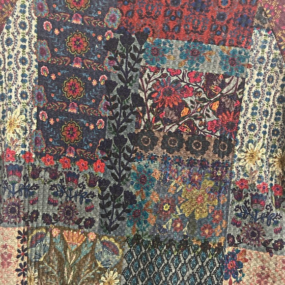 Natural Life Colorful Patchwork Long Sleeve Top - Picture 7 of 9